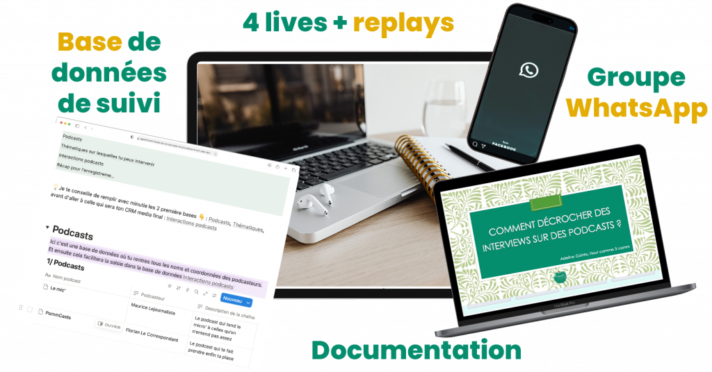 Les outils indispensables pour solliciter les podcasts, livrés dans PommCasts