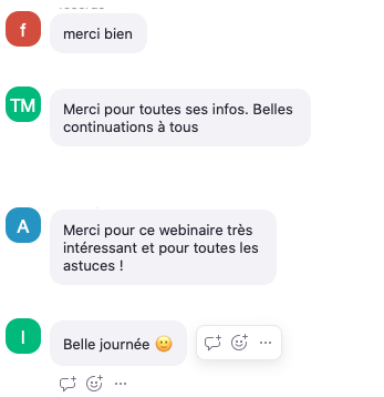 Bilan positif webinaires Haut comme 3 comm