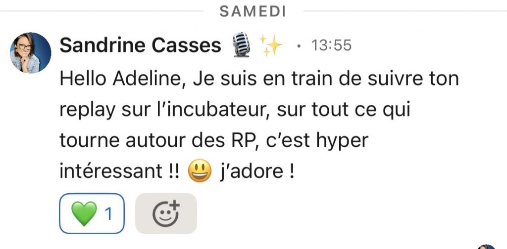 Avis intervention experte Se faire inviter sur les podcasts par Adeline Cointe sur Le Board incubateur solopreneurs4