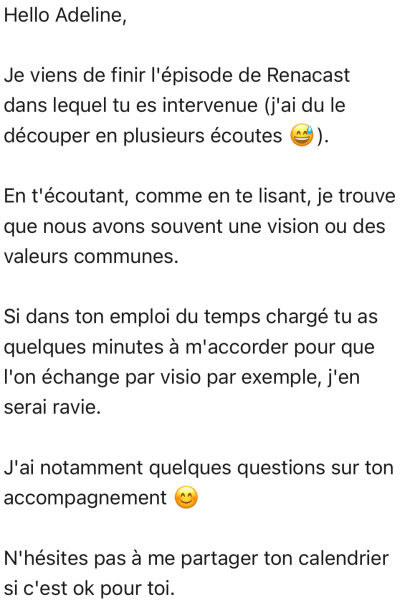 Témoignage d'une cliente qui avait pris RDV avec moi suite à l'écoute d'une de mes interviews sur un podcast